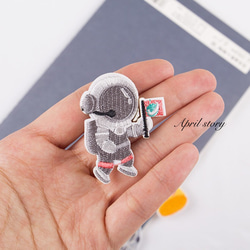 4枚セット/宇宙飛行士・惑星・宙船・レーダー/刺繍ワッペン/アイロン接着 4枚目の画像