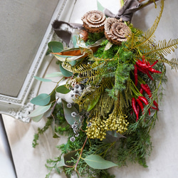 特大クリスマス生スワッグ/生花/特大スワッグ/ドライフラワー 特大クリスマス生スワッグ/生花/特大スワッグ/ドライフラワー