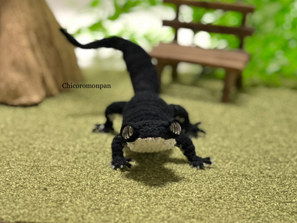 あみぐるみレオパ ヒョウモントカゲモドキ ブラックナイト