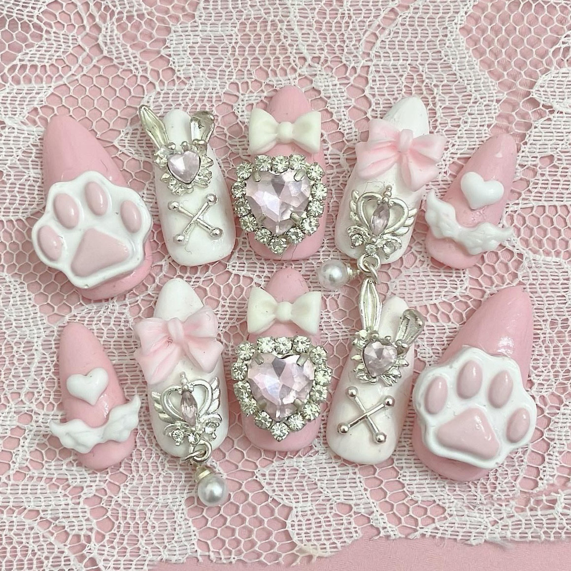 ネイルチップ 量産型 地雷 つけ爪 かなちゃむ♡プロフィール必須♡ページ