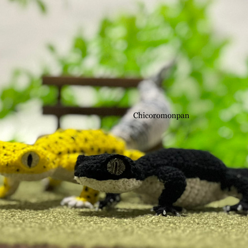 あみぐるみレオパ ヒョウモントカゲモドキ ハイイエロー