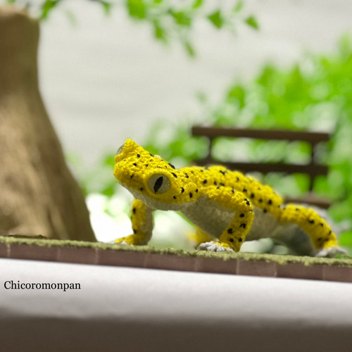 あみぐるみレオパ ヒョウモントカゲモドキ ハイイエロー あみぐるみ