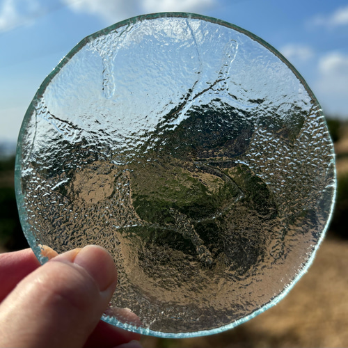 昭和型板ガラス食器 レトロガラス食器色々 マルチトレイ 丸皿