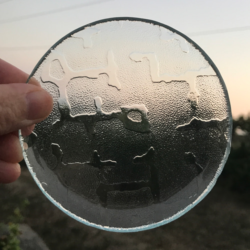 まんまる、昭和型板ガラス 昭和型板ガラス食器 レトロガラス食器色々 マルチトレイ 丸皿