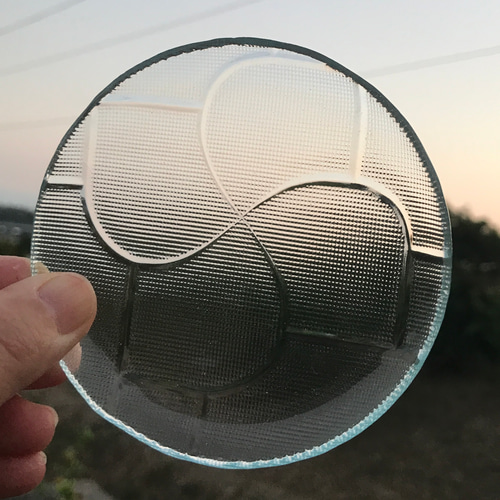 昭和型板ガラス食器 レトロガラス食器色々 マルチトレイ 丸皿