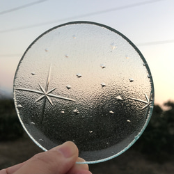 昭和型板ガラス食器 レトロガラス食器色々 マルチトレイ 丸皿 小皿