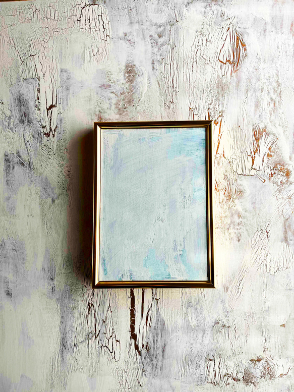 原画「抽象絵画2」F4・アクリル画・額装 絵画 かいがのみせあかちゃん 