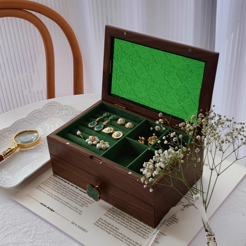 ジュエリーコレクションボックス アクセサリー収納 アンティーク風 大