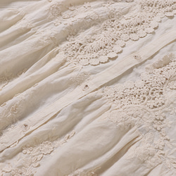 レディース トップス シャツ ブラウス レースブラウス ゆったり きれいめ 白レースブラウス 長袖ブラウス カットソー 10枚目の画像