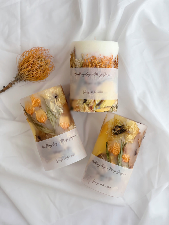 アフターブーケキャンドル メモリアルブーケキャンドル 3点セット
