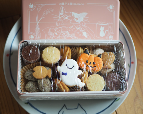 オリジナルねこ缶ハロウィンver. クッキー お菓子工房 ka.neco