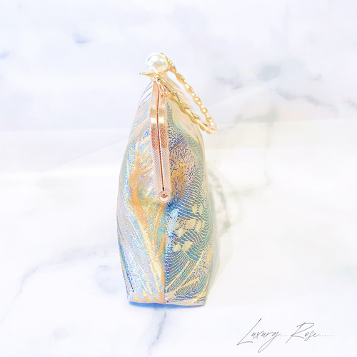1点物！幻想的な虹色の大胆な二本松♡眩い輝きの高級西陣帯地