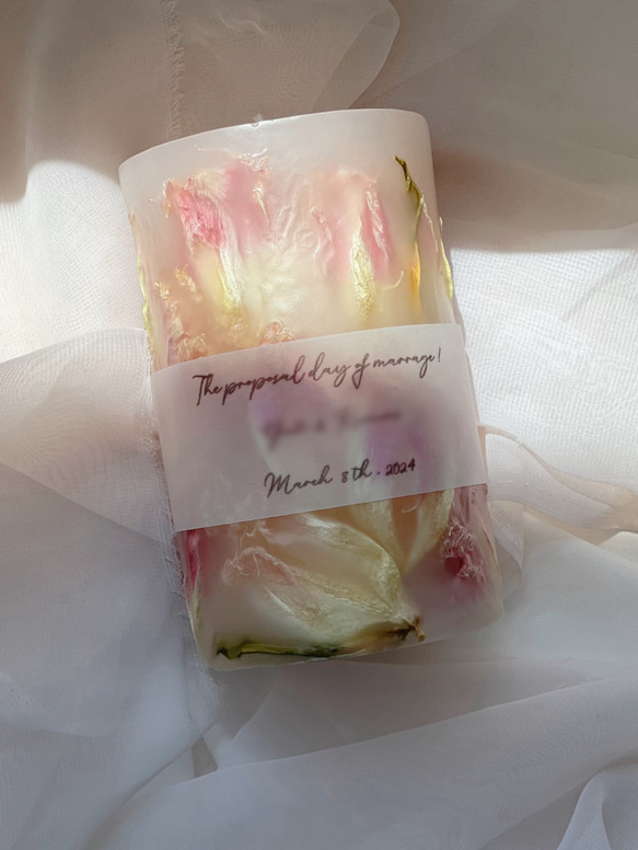 アフターブーケキャンドル　メモリアルブーケキャンドル　３点セット／paraffin wax 使用 また