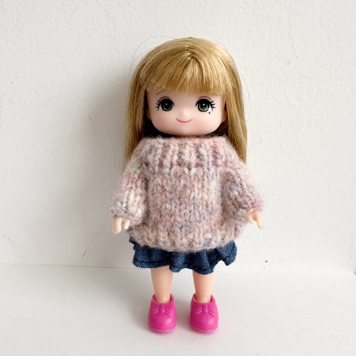 ミキちゃんマキちゃん 2way 手編みカーディガン セーター オビツ11