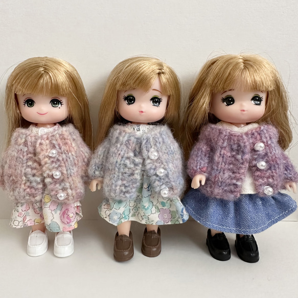 ミキちゃんマキちゃん 服 ２点セット ミキちゃんマキちゃん 2way 手編みカーディガン セーター オビツ11