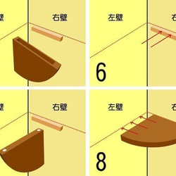 コーナーシェルフ （部屋角用棚）ホワイトオーク　 5枚目の画像