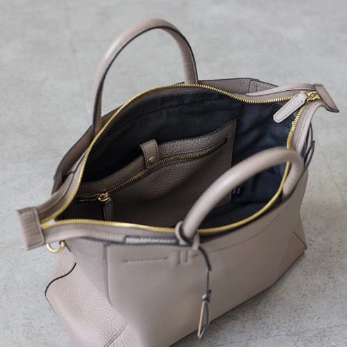 高級本革ショルダーバッグ 通勤用Tote #薄い灰です ショルダー