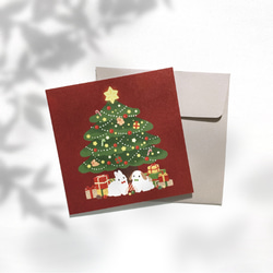 うさぎさんのクリスマスカード 2枚目の画像