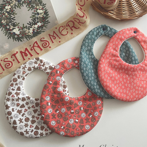 new⸝⋆】ふんわりダブルガーゼスタイ✺Merry Xmas クリスマス スタイ