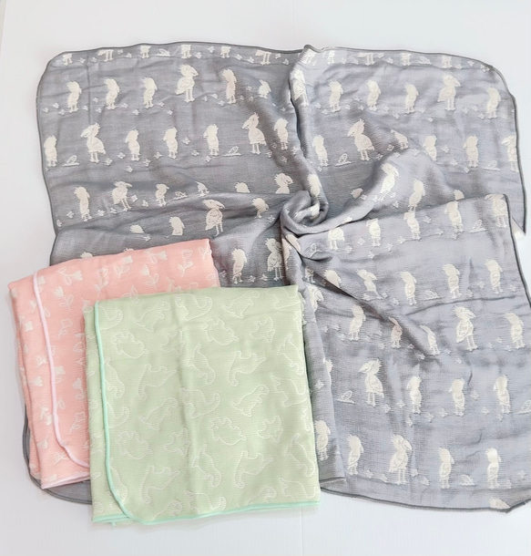 送料無料】パステルハートのコットンおくるみ isso ecco Yahoo!店