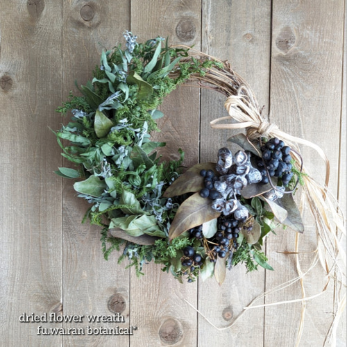 テトラゴナ&ティナス ドライ リース ドライフラワー fu.wa.ran