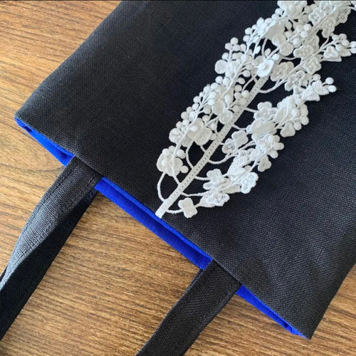 ミニバッグ トートバッグ ミニトートバッグ リネンバッグ レース