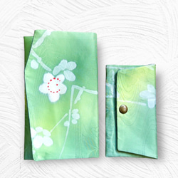 春季福袋 Creema 限量念珠座，也可用作福薩，用於放置邀請函和小物品。萌黃 x 花淺綠 第2張的照片