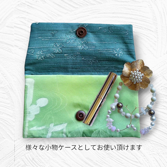 春季福袋 Creema 限量念珠座，也可用作福薩，用於放置邀請函和小物品。萌黃 x 花淺綠 第7張的照片