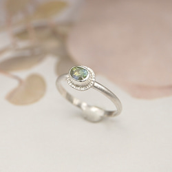 Yellow Green Sapphire Ring 《送料無料》/SV950 1枚目の画像