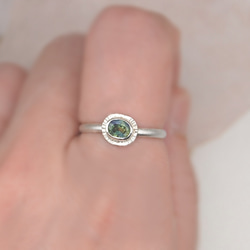 Yellow Green Sapphire Ring 《送料無料》/SV950 5枚目の画像