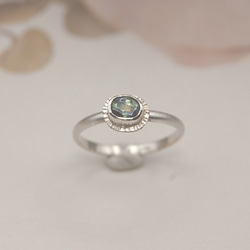 Yellow Green Sapphire Ring 《送料無料》/SV950 4枚目の画像