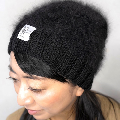 ニット帽（ブラック・モヘア） ニット帽・ビーニー Kultainen