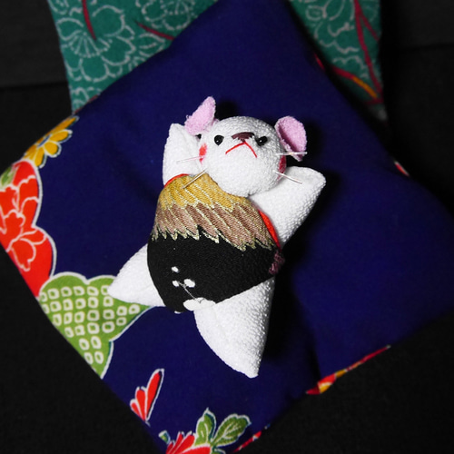 ♢ちりめん細工ネズミちゃんｷｰﾎﾙﾀﾞｰA♢ ぬいぐるみ 鶴 通販 16710559