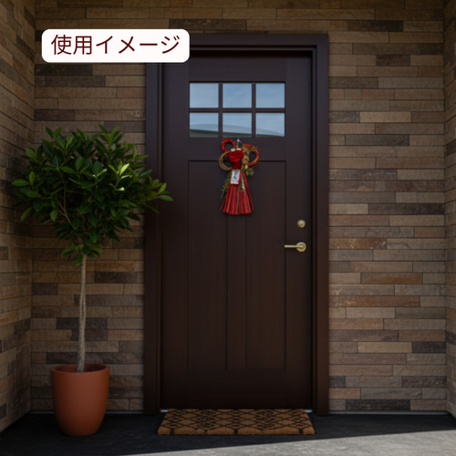 しめ縄リースパープル 胡蝶蘭 造花 お正月飾り しめ飾り しめ縄飾り