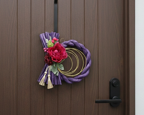 しめ縄リース＊2020＊パープル しめ縄リース＊2020＊パープル しめ縄リース＊2020＊パープル しめ縄