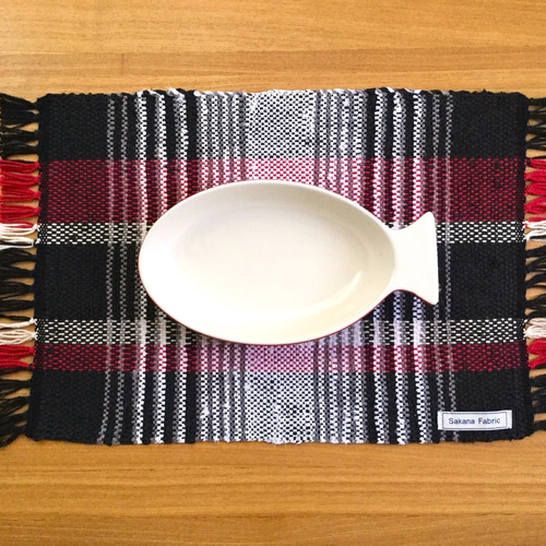 ほっこり　裂織り　ランチョンマットとコースター ほっこり 裂織り ランチョンマットとコースター