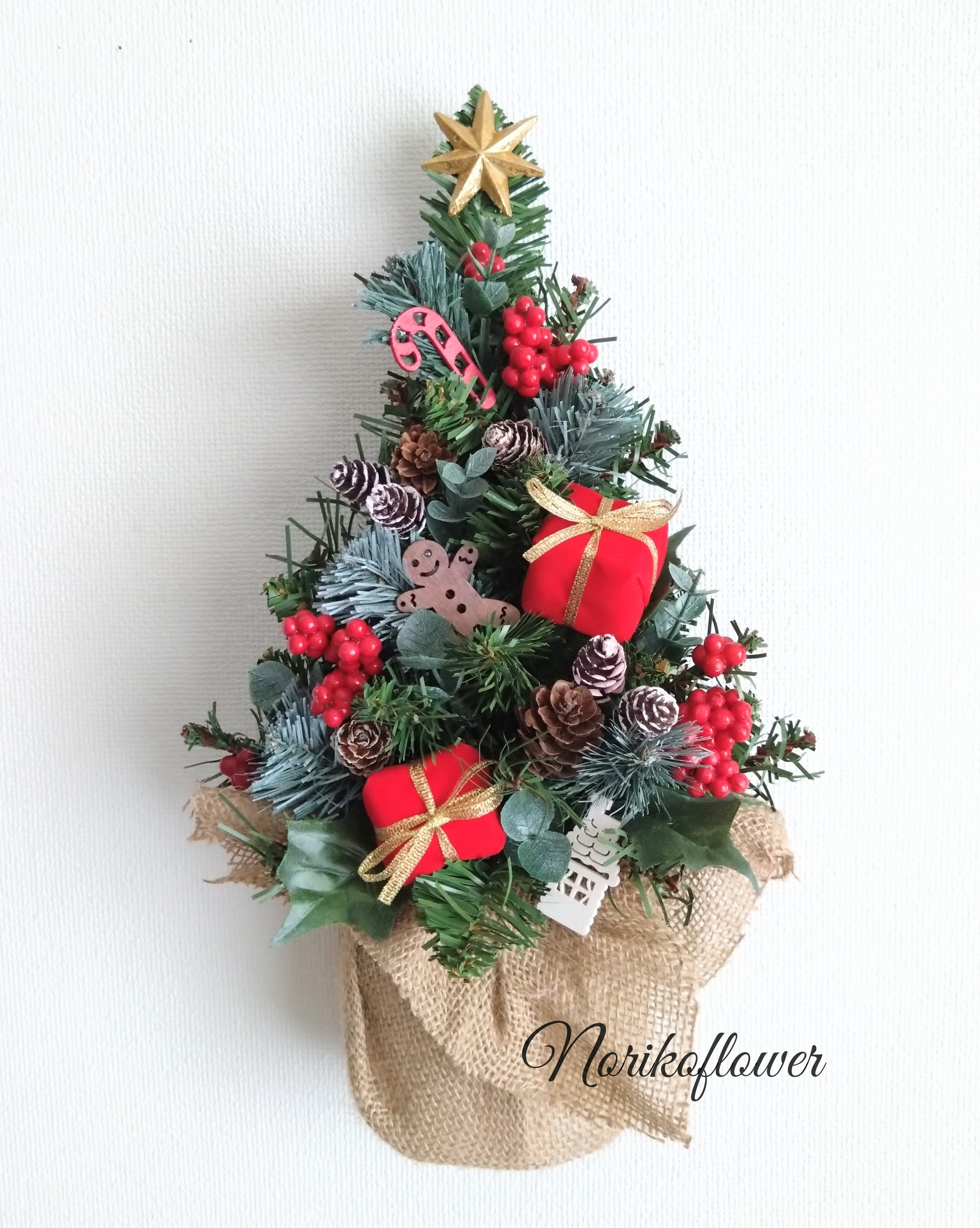 ❤️ヴィンテージ 木製 置き物 クリスマスツリー 切り株 可愛い 壁掛け