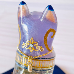 青紫色のdream cat (スモーキークオーツ&ラピスラズリ) 12枚目の画像