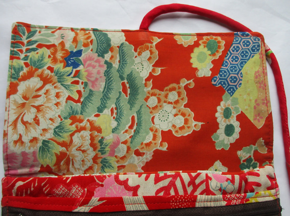 ７４１４　花柄の着物で作った和風財布・ポーチ#送料無料 7枚目の画像