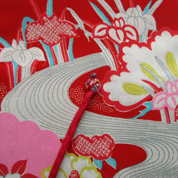 ７４１４　花柄の着物で作った和風財布・ポーチ#送料無料 11枚目の画像