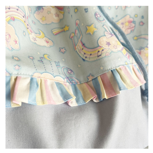 送料無料♡ユニコーン♡レッスンバッグ、上履き袋、お着替え巾着袋