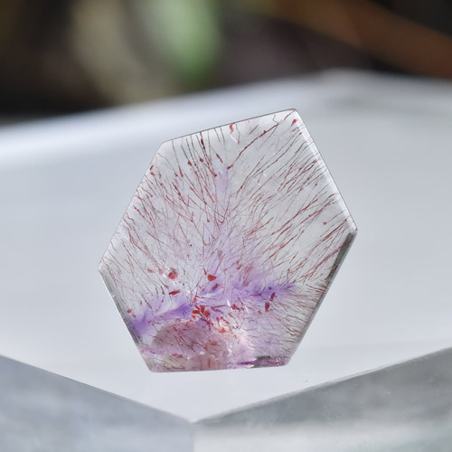 縦ライン☆アメシスト☆レピドクロサイトインクォーツs999 天然石