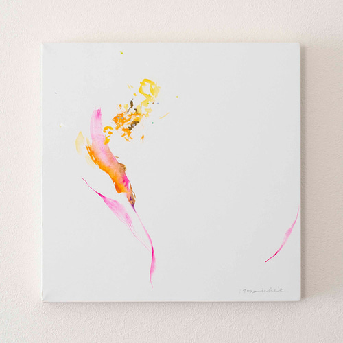 ひびき#01】 絵画 原画 抽象画 アートパネル 白 ピンク ひびき#01】 絵画 原画 抽象画 アートパネル 白 ピンク