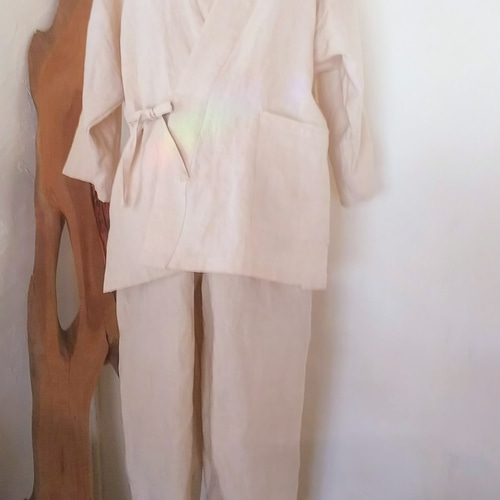 新作 オーダーメイド ヘンプ大麻 作務衣 上下 メンズ レディース