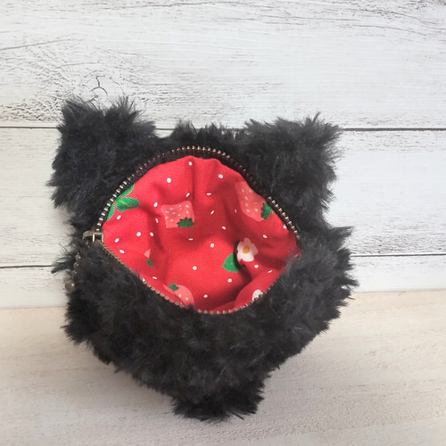 ふかふか黒猫さんポーチ ポーチ niger 通販 16711608｜Creema