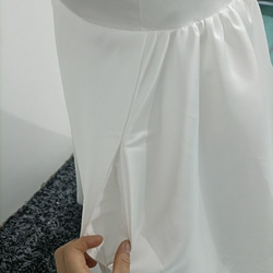 大人気上昇！フランス風 ウエディングドレス ホワイト キャミソール Vネック 憧れのドレス 二次会 4枚目の画像