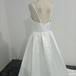 大人気上昇！フランス風 ウエディングドレス ホワイト キャミソール Vネック 憧れのドレス 二次会 5枚目の画像