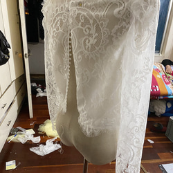 高品質！婚紗露肩短上衣精緻蕾絲新娘/婚禮 第7張的照片