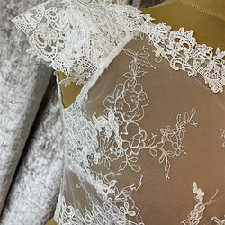 法式婚紗波萊羅短袖短袖新娘/伴娘/婚禮/招待會法式袖 第3張的照片