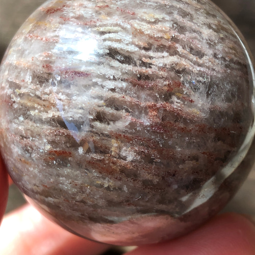レア☆】虹入り☆千層ガーデンクォーツスフィア（丸玉）☆45mm